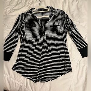 Express Portifino Style Button up striped shirt
